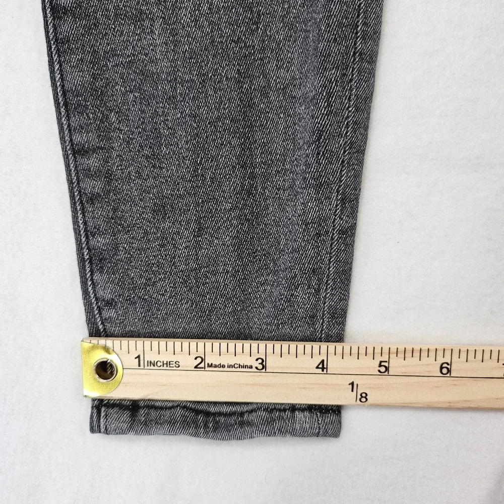 Good American Good Waist Skinny Jeans Washed Charcoal Black Grunge‎ Edgy size 25